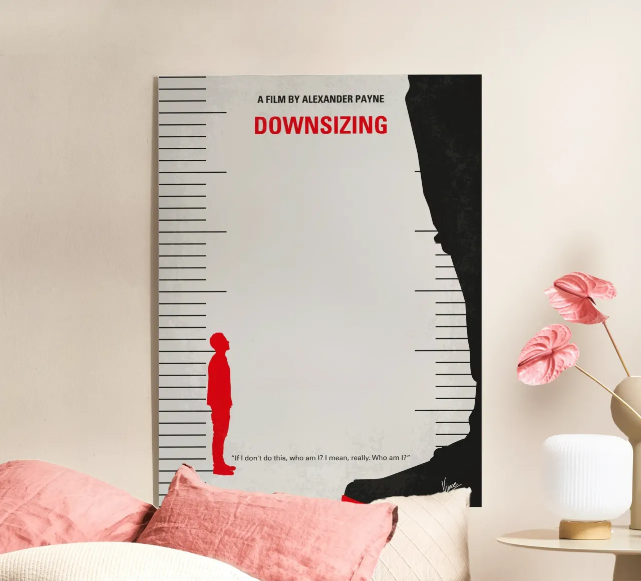 No934 My Downsizing minimal movie poster plexiglass da Chungkong