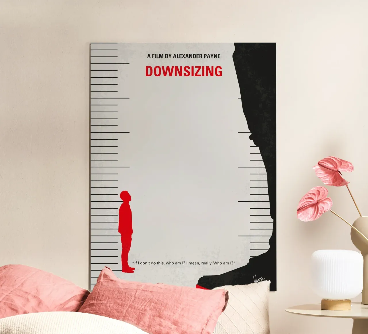 No934 My Downsizing minimal movie poster poster con telaio in legno da Chungkong