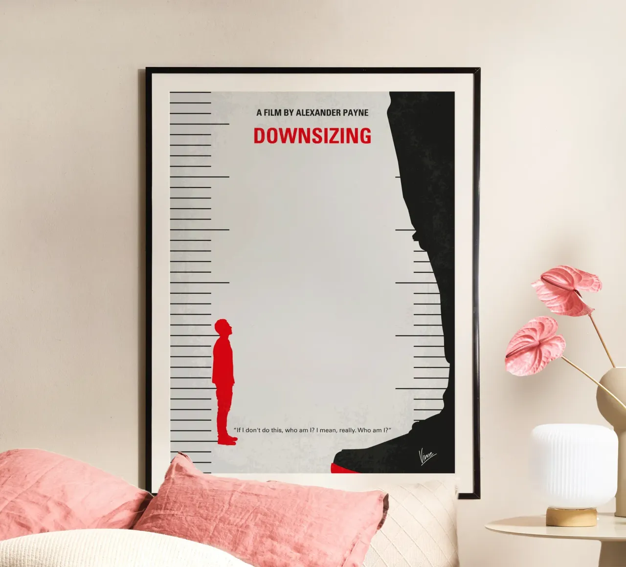 No934 My Downsizing minimal movie poster poster con telaio in legno da Chungkong