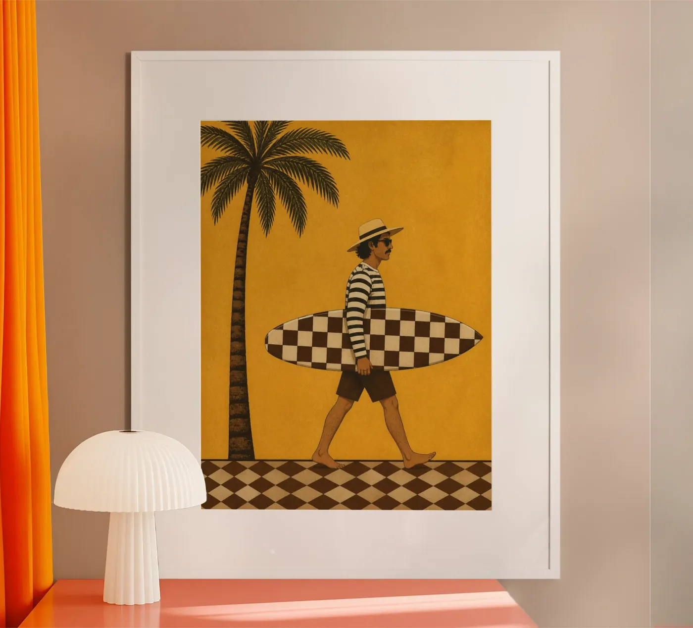 Retro Surfer poster da Dayitakshara