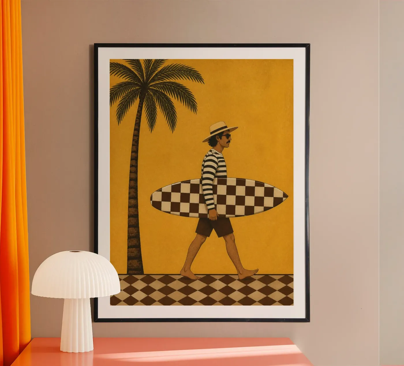 Retro Surfer poster da Dayitakshara