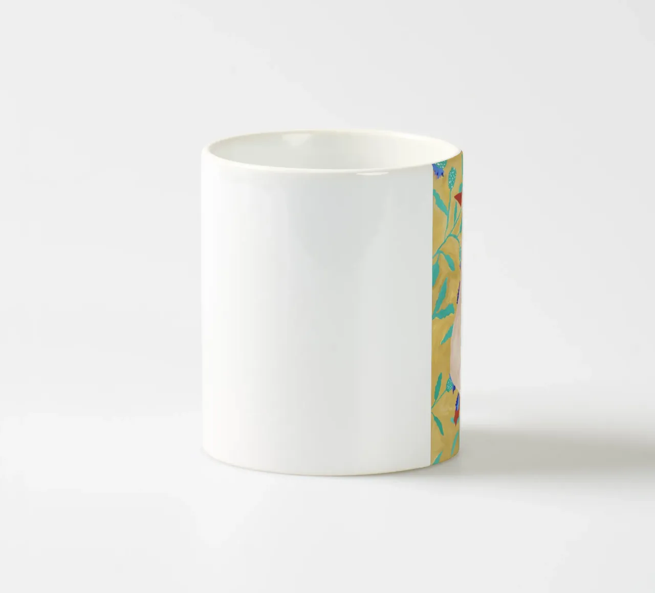 Duck on Floral Background 4 tazza in ceramica da Atelier Mave