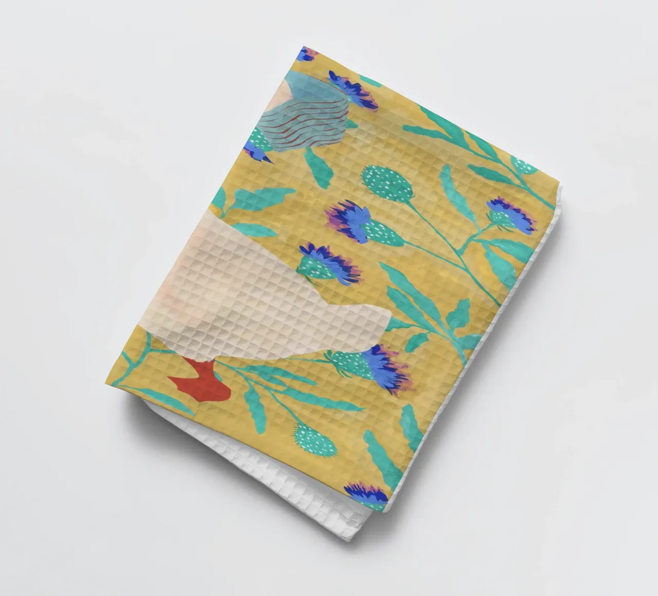 Duck on Floral Background 4 canovaccio da cucina da Atelier Mave