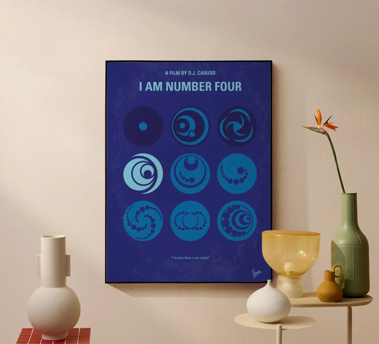 No937 My I AM NUMBER FOUR minimal movie poster plexiglass da Chungkong