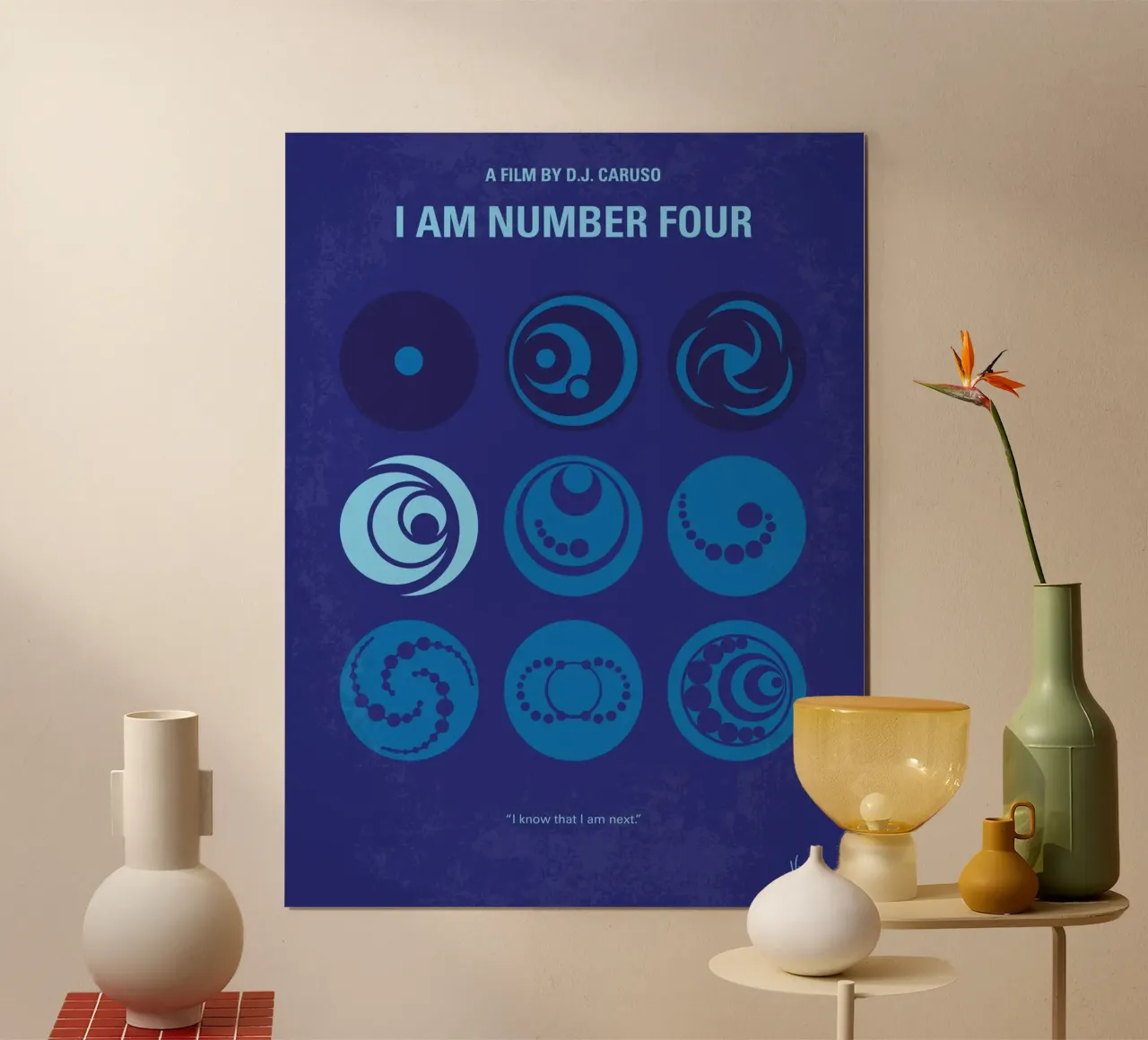 No937 My I AM NUMBER FOUR minimal movie poster poster con telaio in alluminio da Chungkong