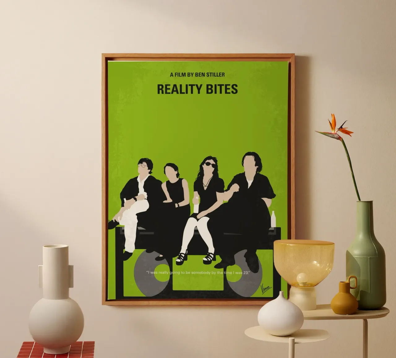 No938 My Reality Bites minimal movie poster tela da Chungkong