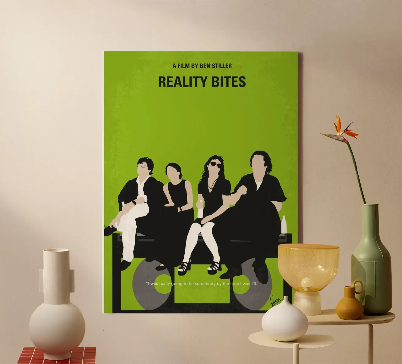 No938 My Reality Bites minimal movie poster tela da Chungkong