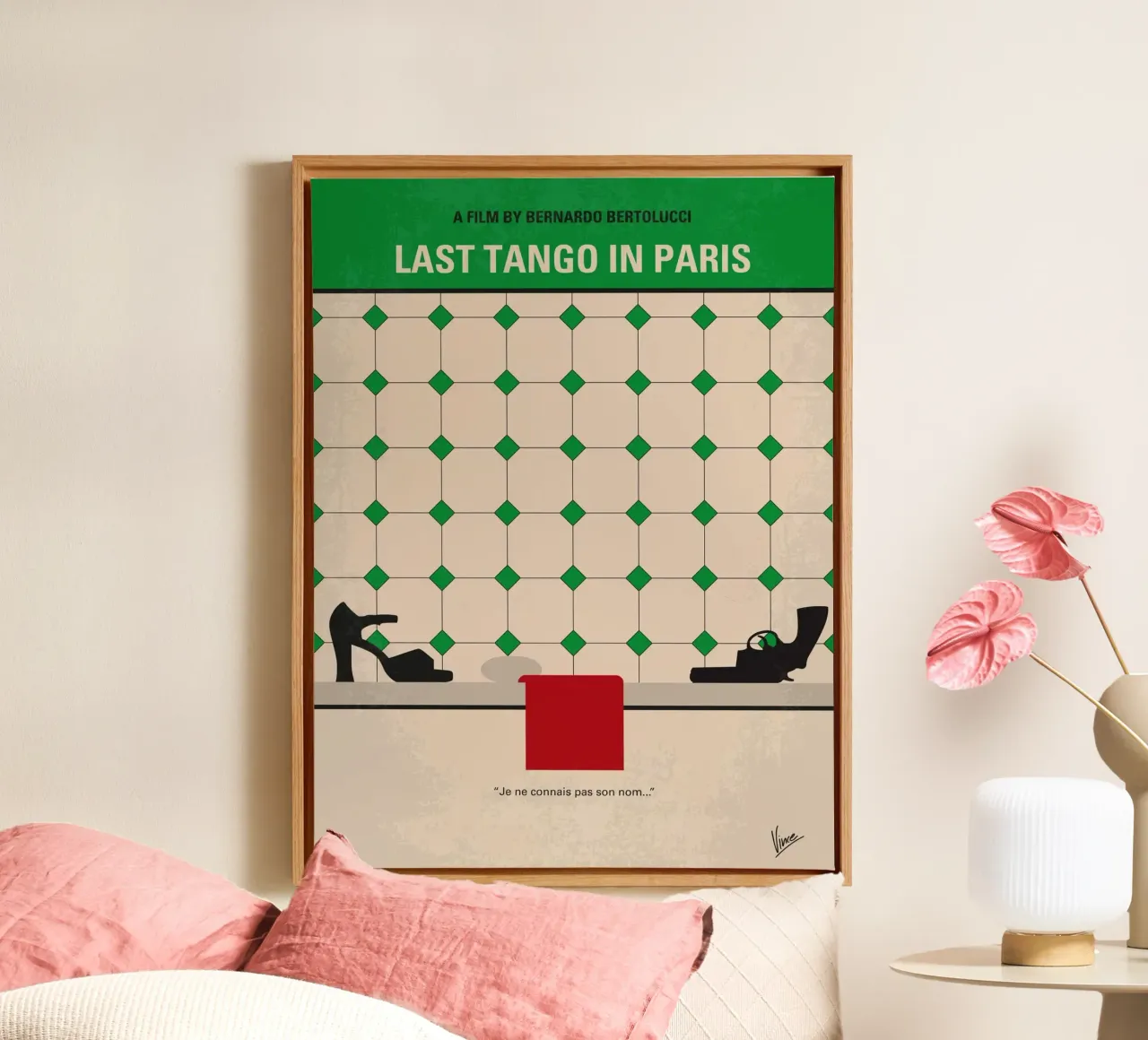 No941 My Last Tango in Paris minimal movie poster tela con Cornice a cassetta da Chungkong