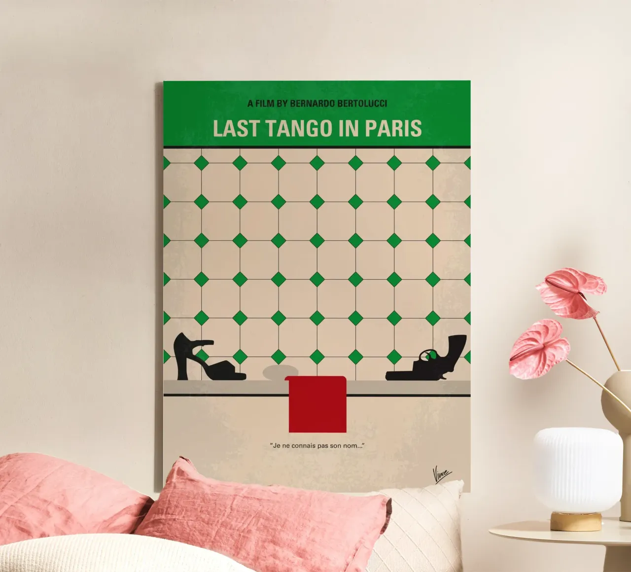 No941 My Last Tango in Paris minimal movie poster tela con Cornice a cassetta da Chungkong