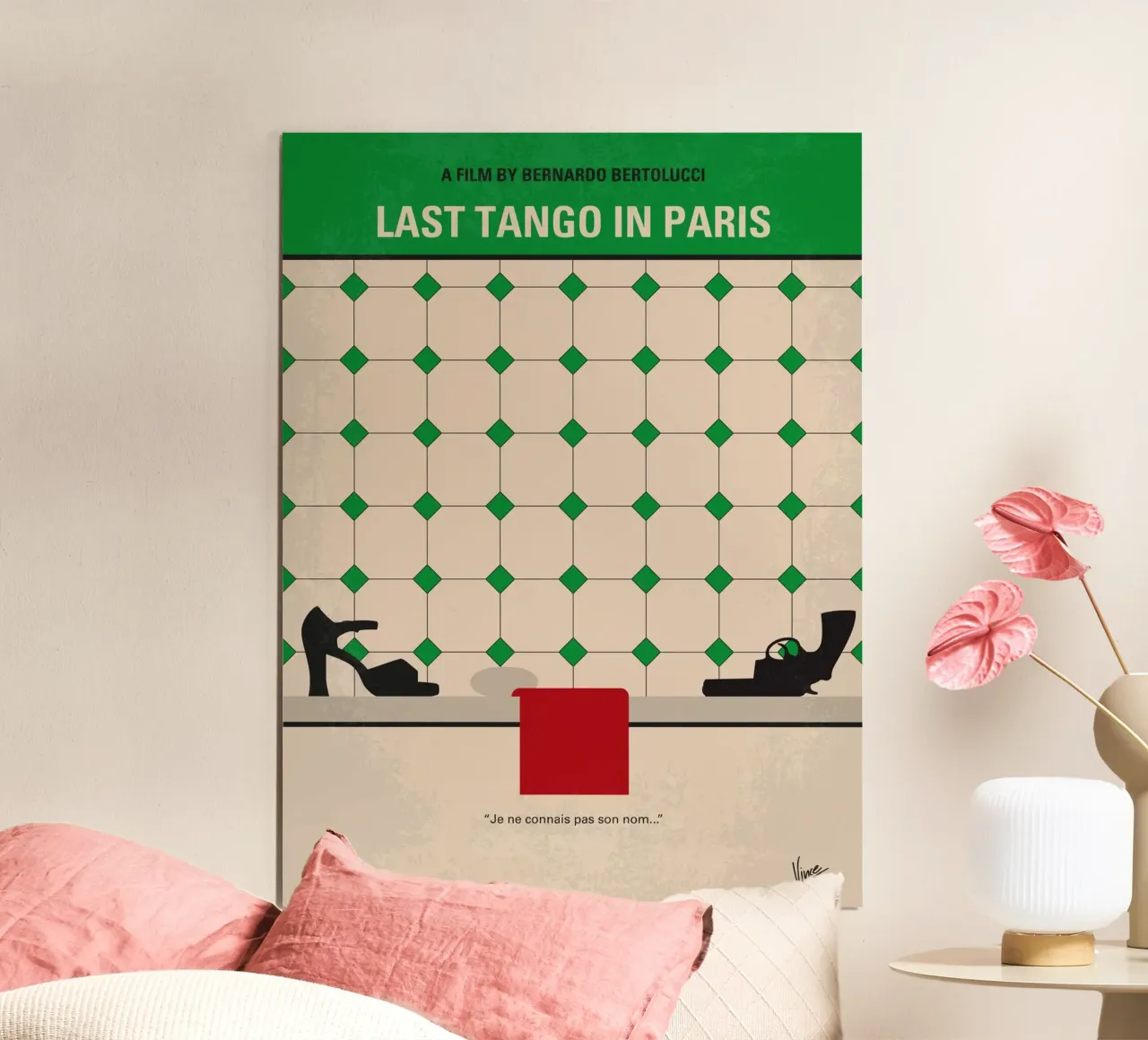 No941 My Last Tango in Paris minimal movie poster poster con telaio in alluminio da Chungkong