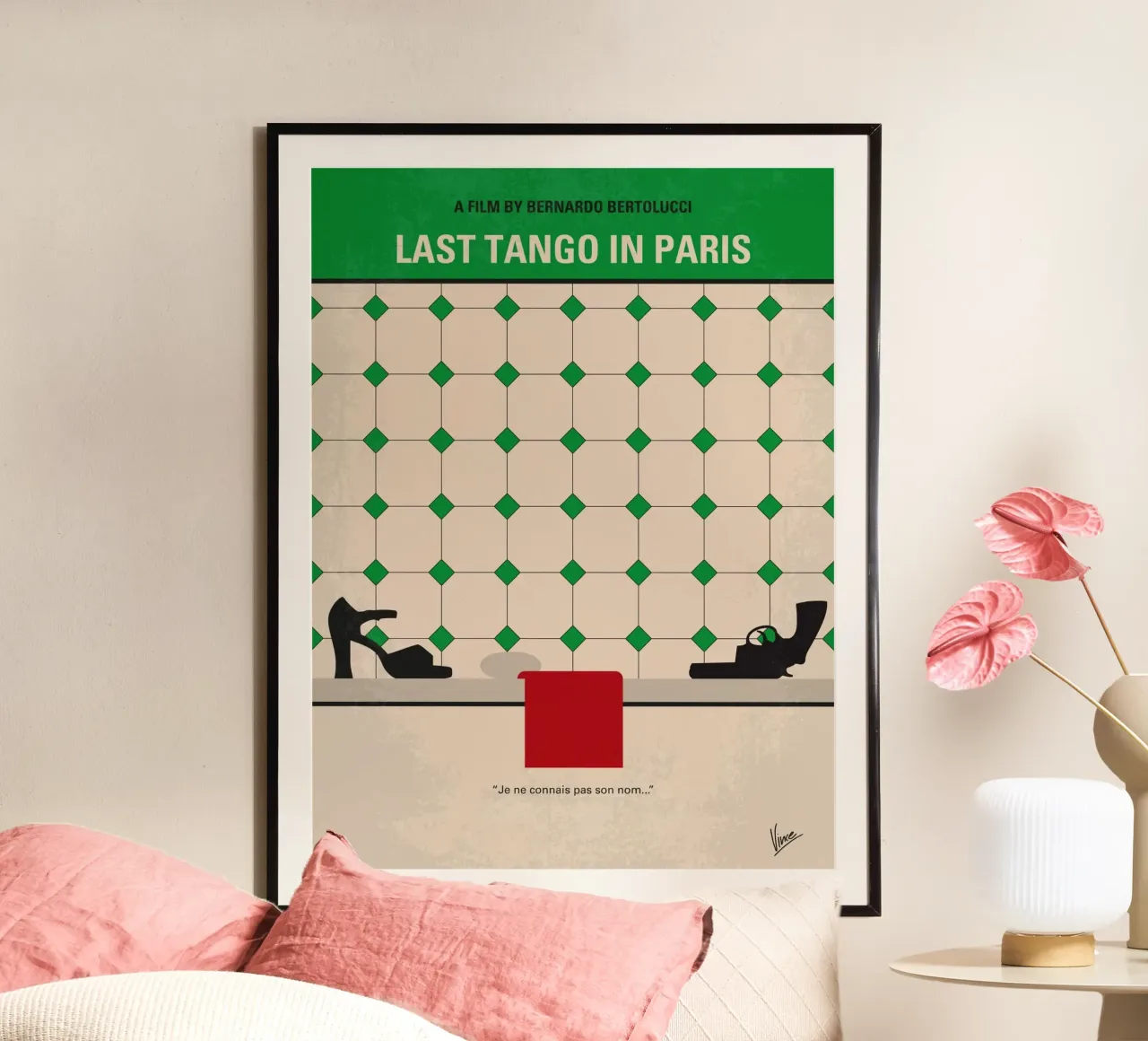 No941 My Last Tango in Paris minimal movie poster poster con telaio in alluminio da Chungkong