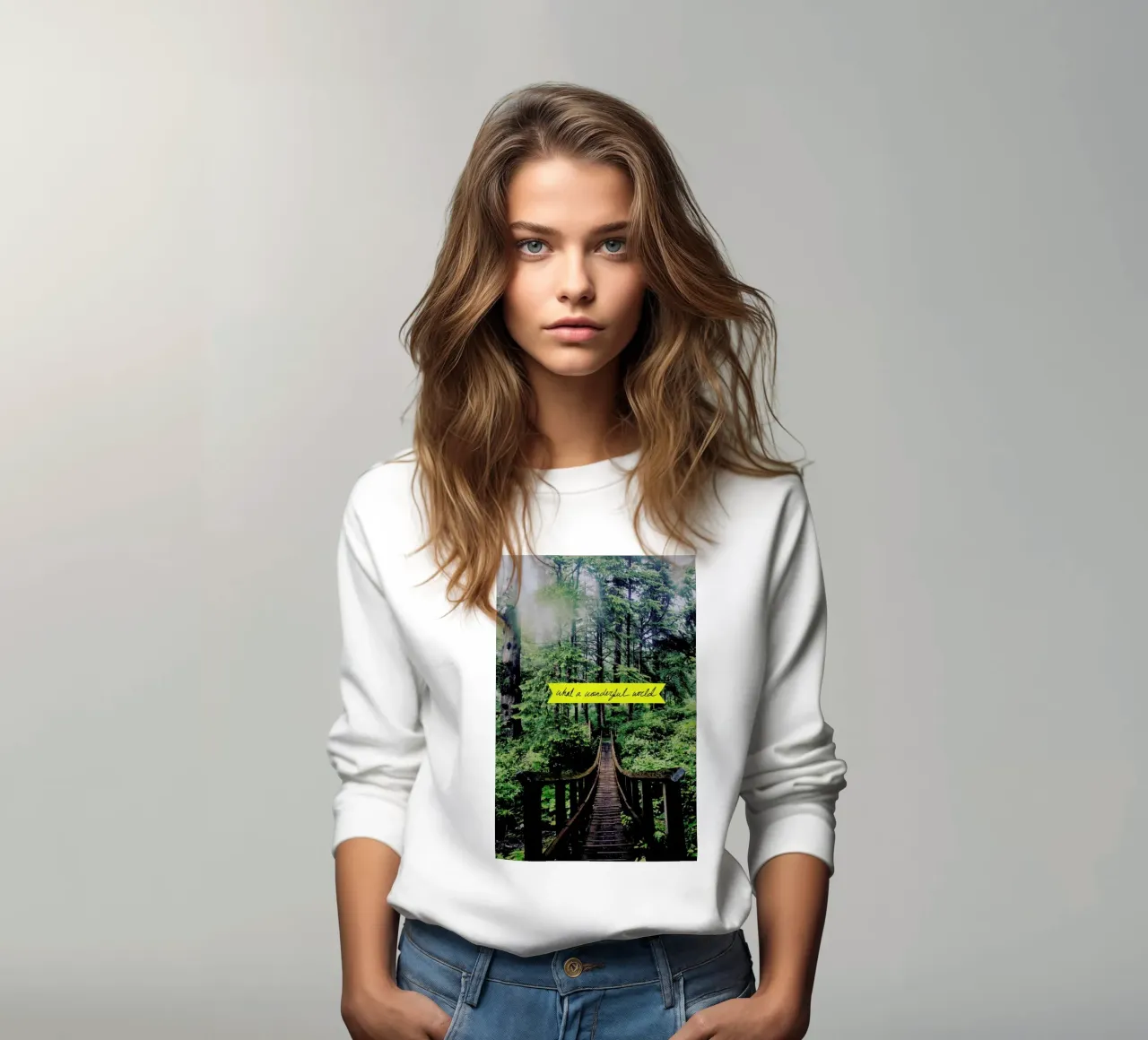 What a Wonderful World sudadera de Leah Flores