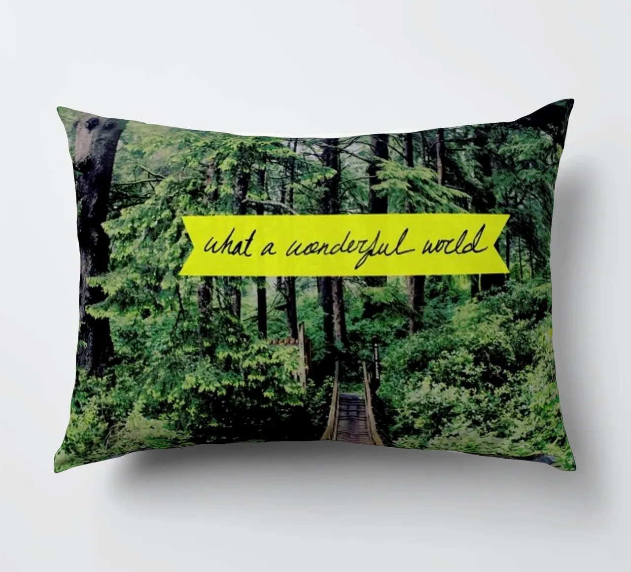 What a Wonderful World cuscino da Leah Flores
