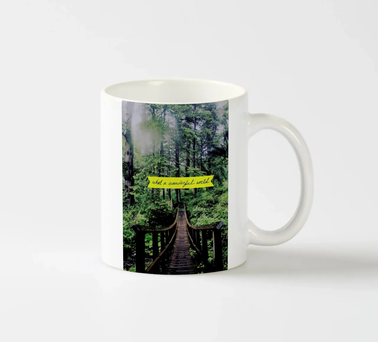 What a Wonderful World tazza in ceramica da Leah Flores