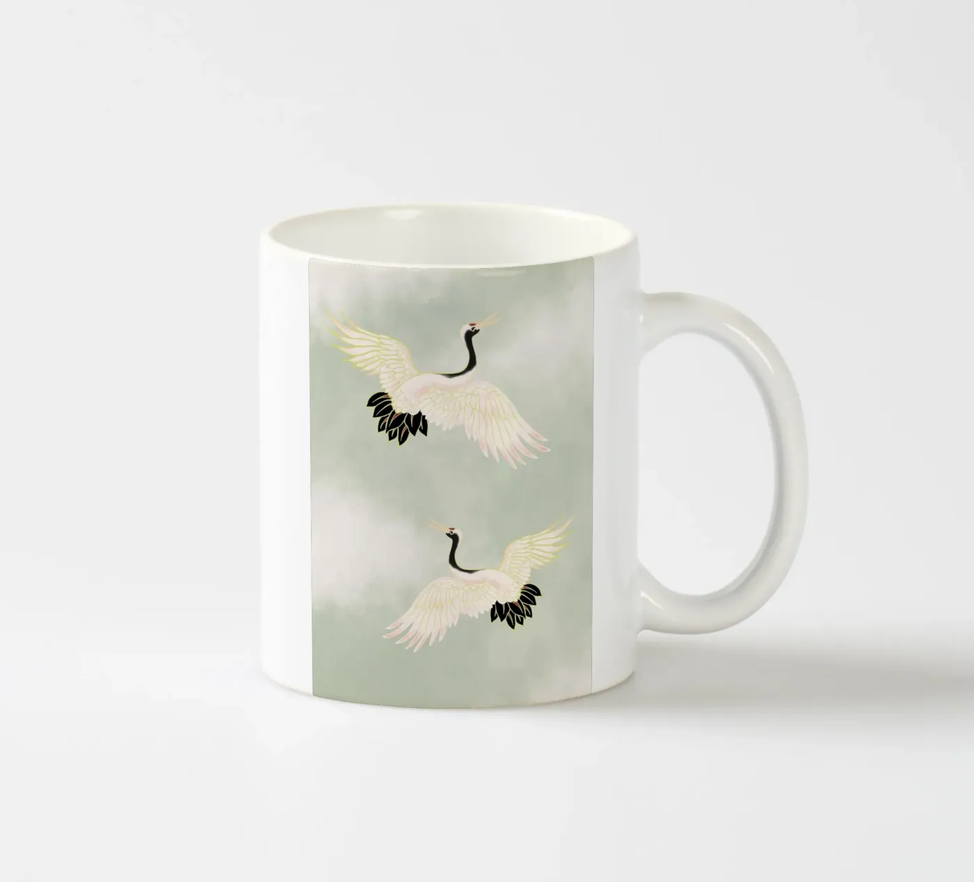 Kraniche ceramic mug by AtelierTamtam