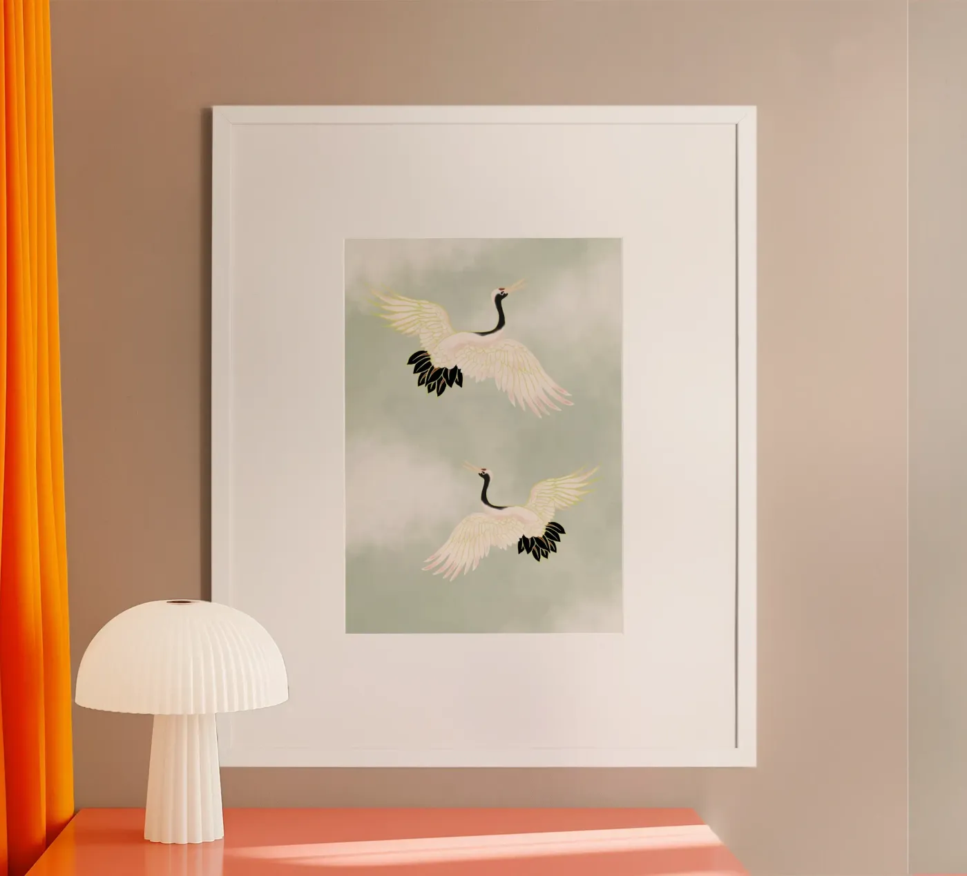 Kraniche Poster von AtelierTamtam