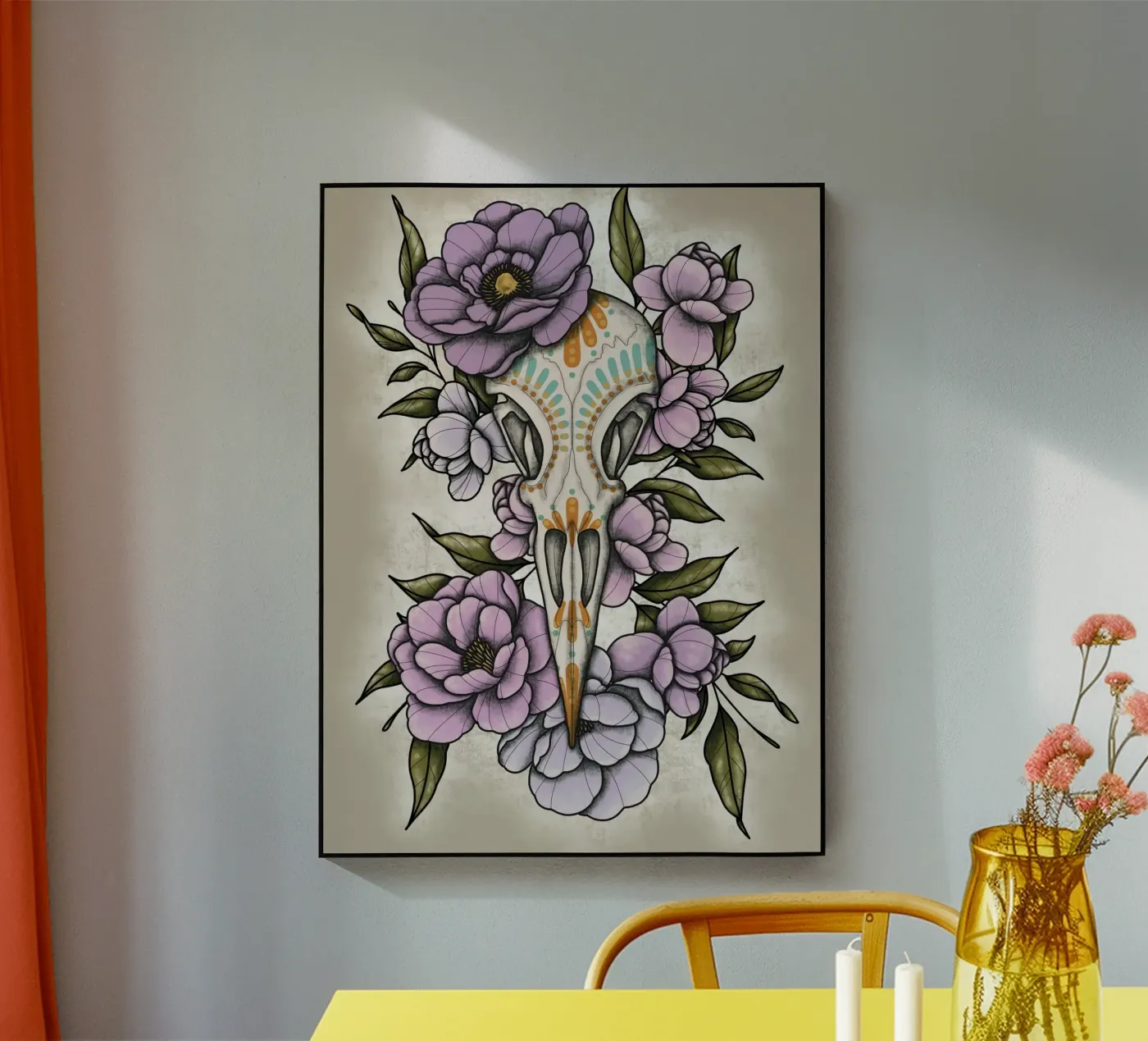 Muerte acryl van AtelierTamtam