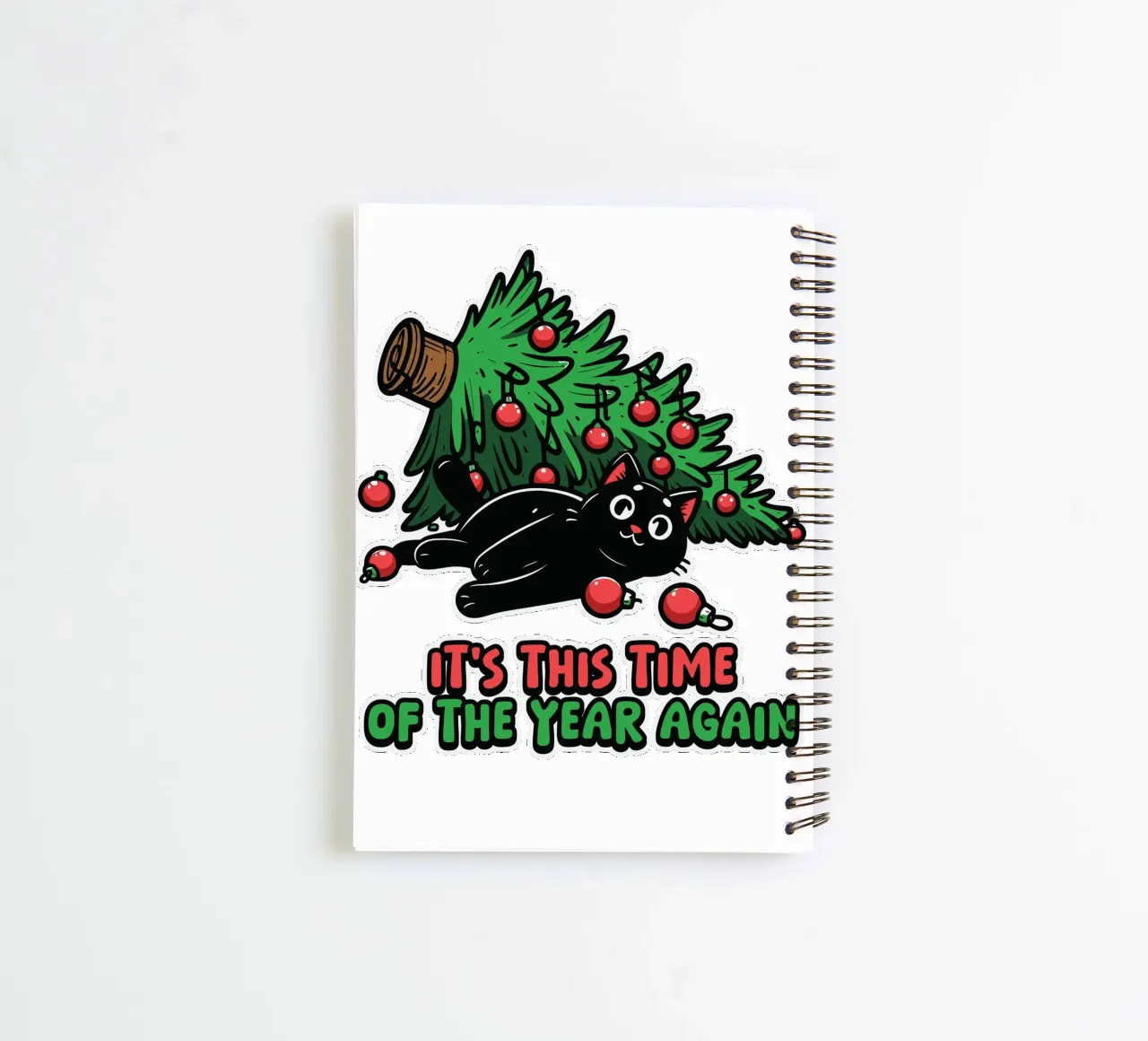 It's This Time of the Year Again spiral notebook by edsonramosart