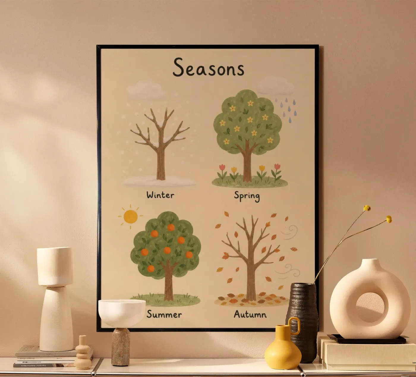Four Seasons Educational poster da lance cated