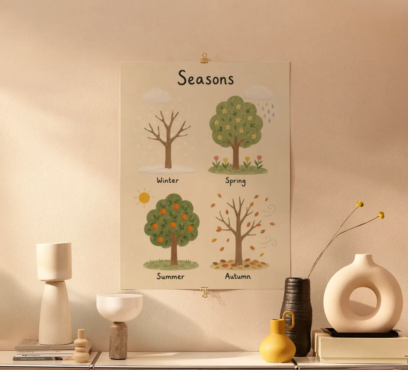 Four Seasons Educational poster da lance cated