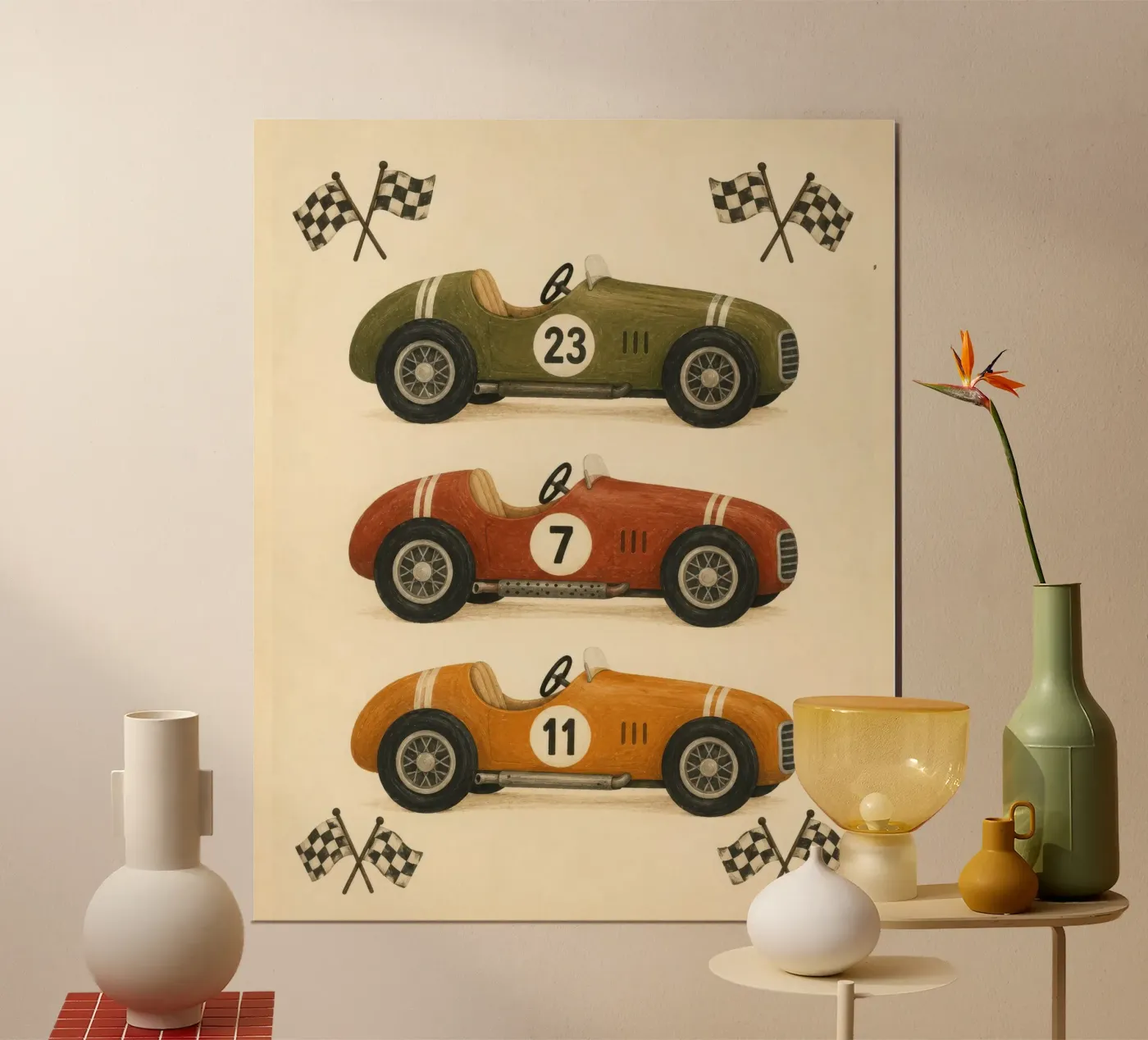 Auto da corsa poster da lance cated