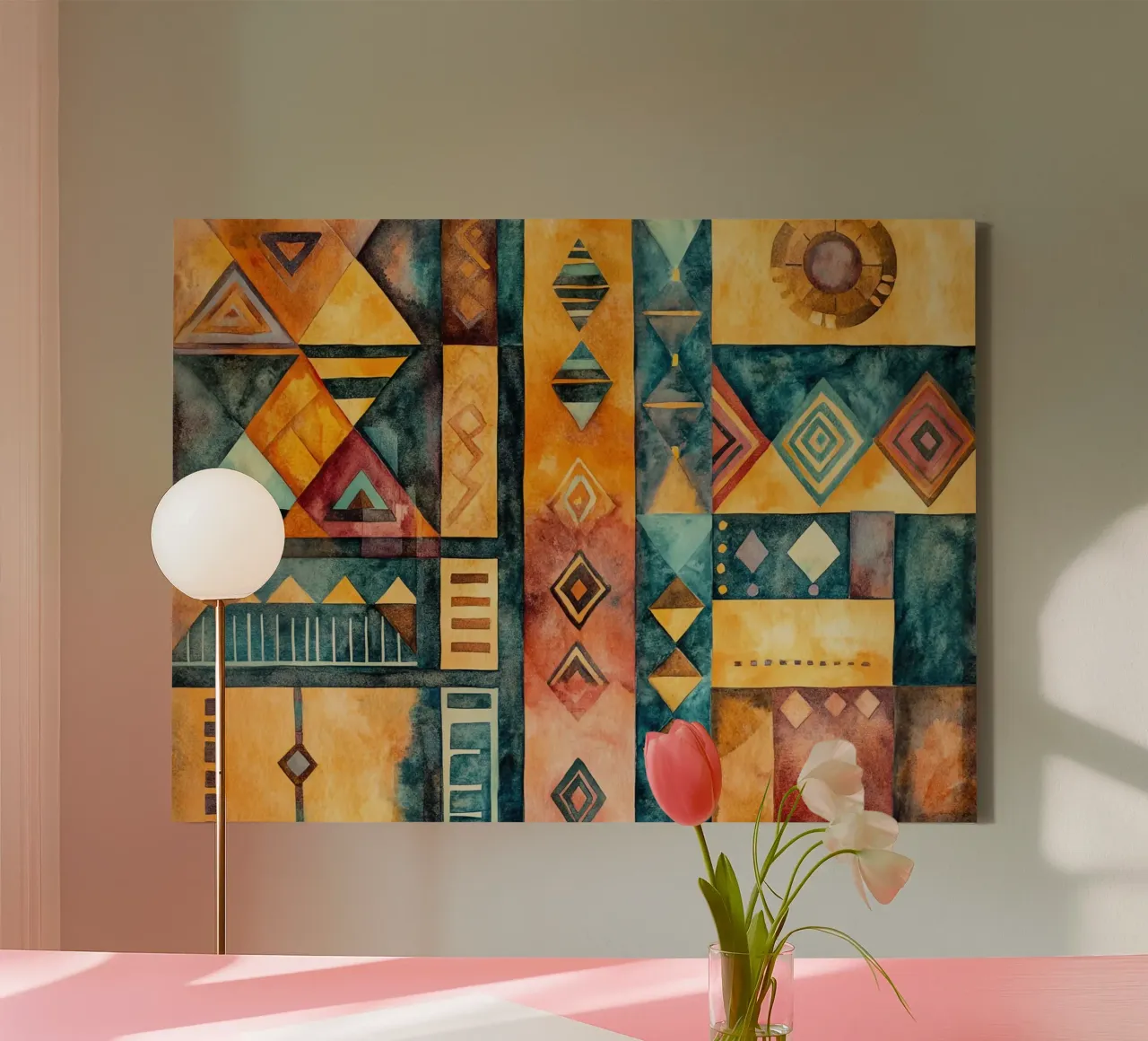 Échos d’Afrique canvas met Baklijst van Théïa's Fantasia World