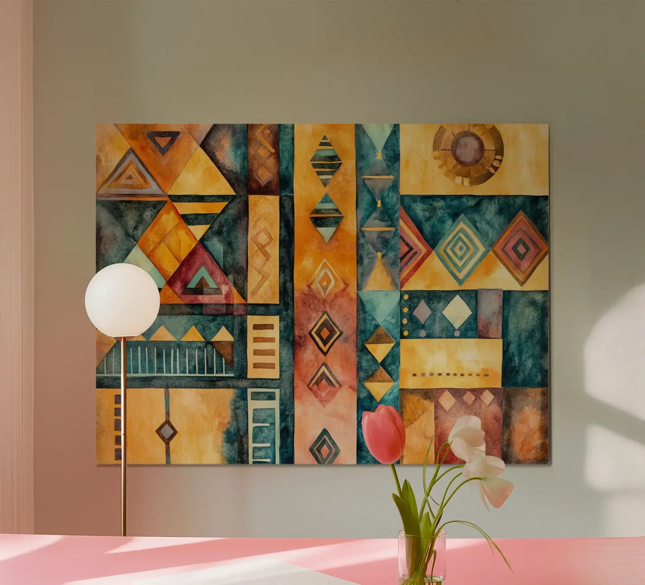 Échos d’Afrique poster con telaio in plastica da Théïa's Fantasia World