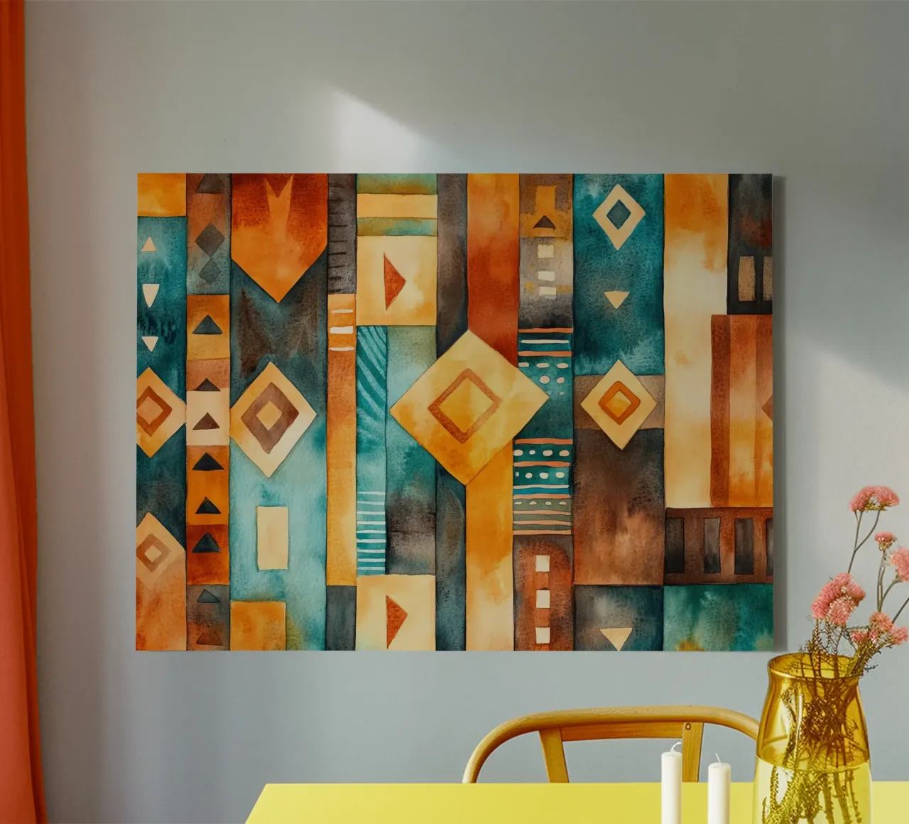 Échos d’Afrique canvas met Baklijst van Théïa's Fantasia World