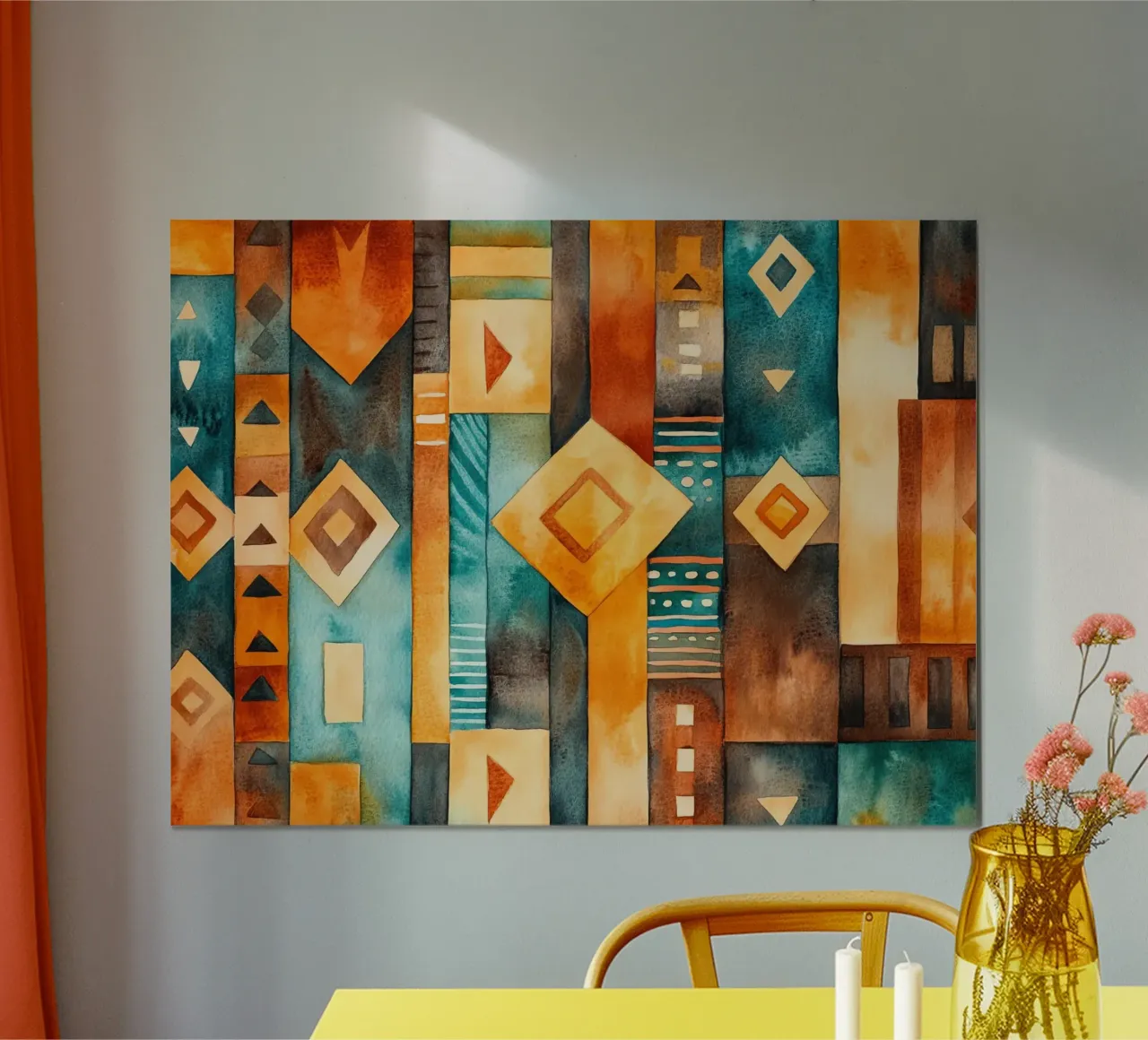 Échos d’Afrique poster con telaio in legno da Théïa's Fantasia World