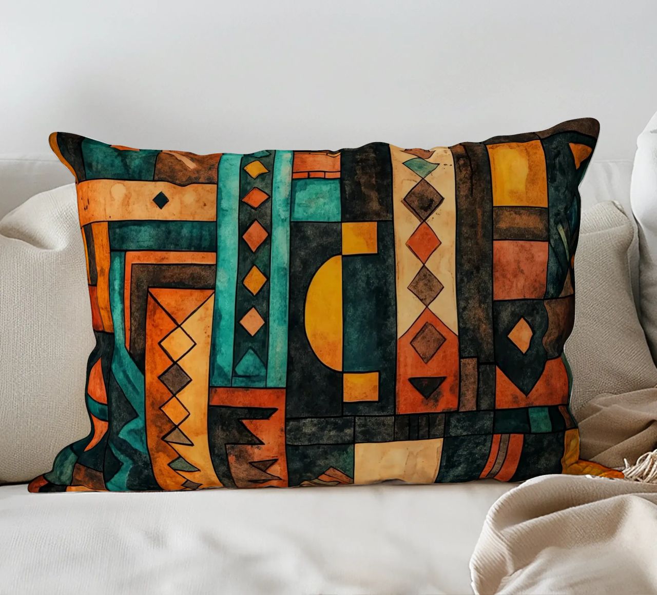 Echoes from Africa decorative cushion by Théïa's Fantasia World