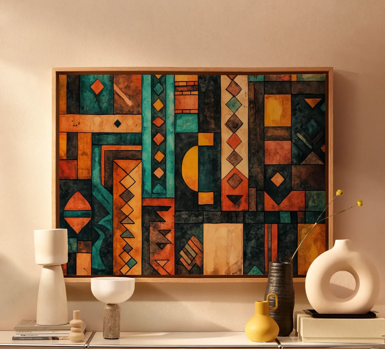 Echo's uit Afrika canvas met Baklijst van Théïa's Fantasia World