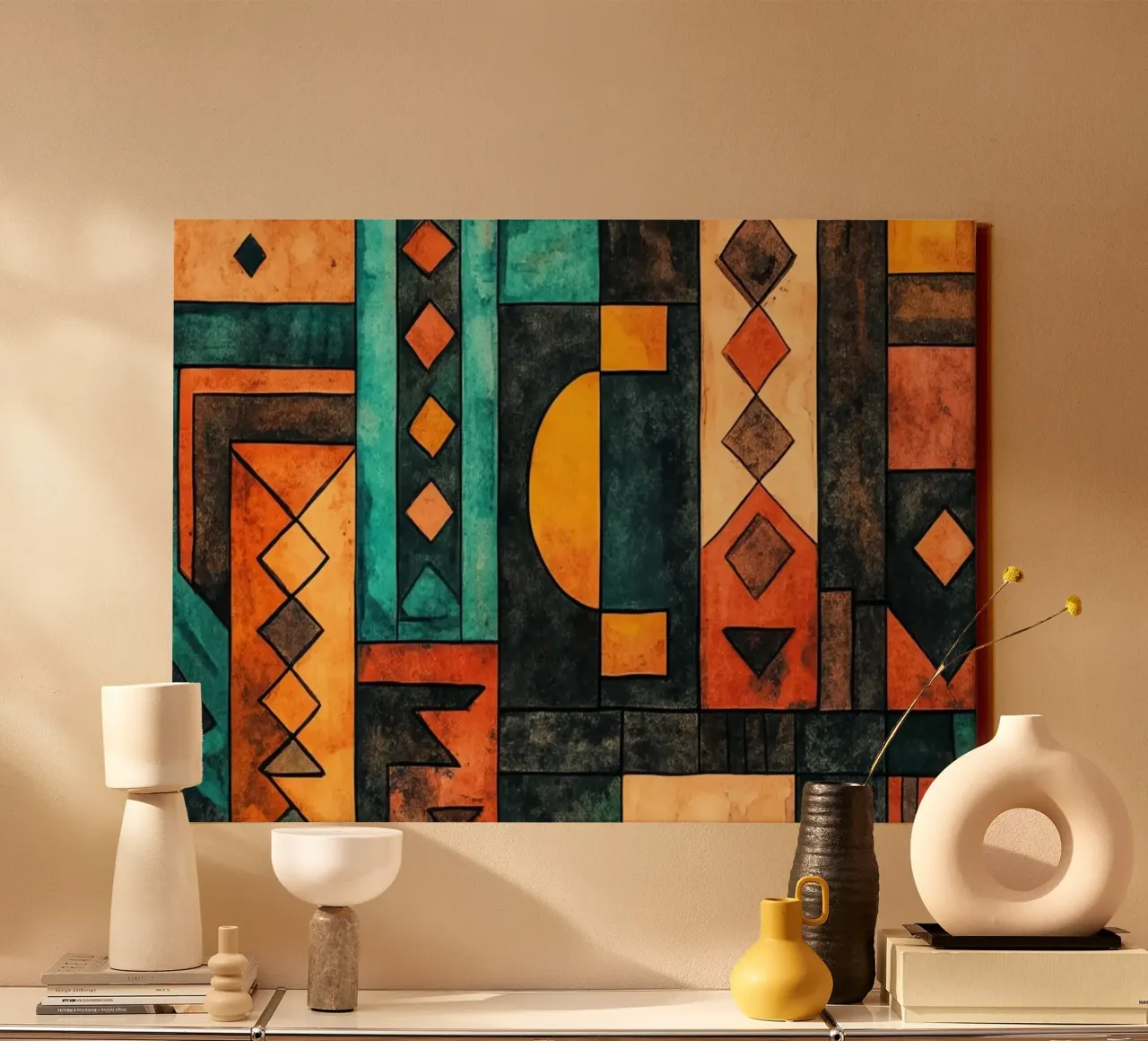 Echo's uit Afrika canvas met Baklijst van Théïa's Fantasia World