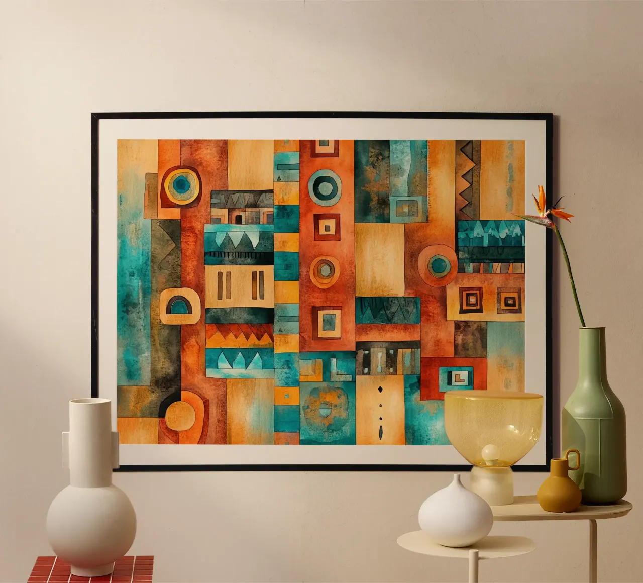 Echi dall'Africa poster con telaio in plastica da Théïa's Fantasia World