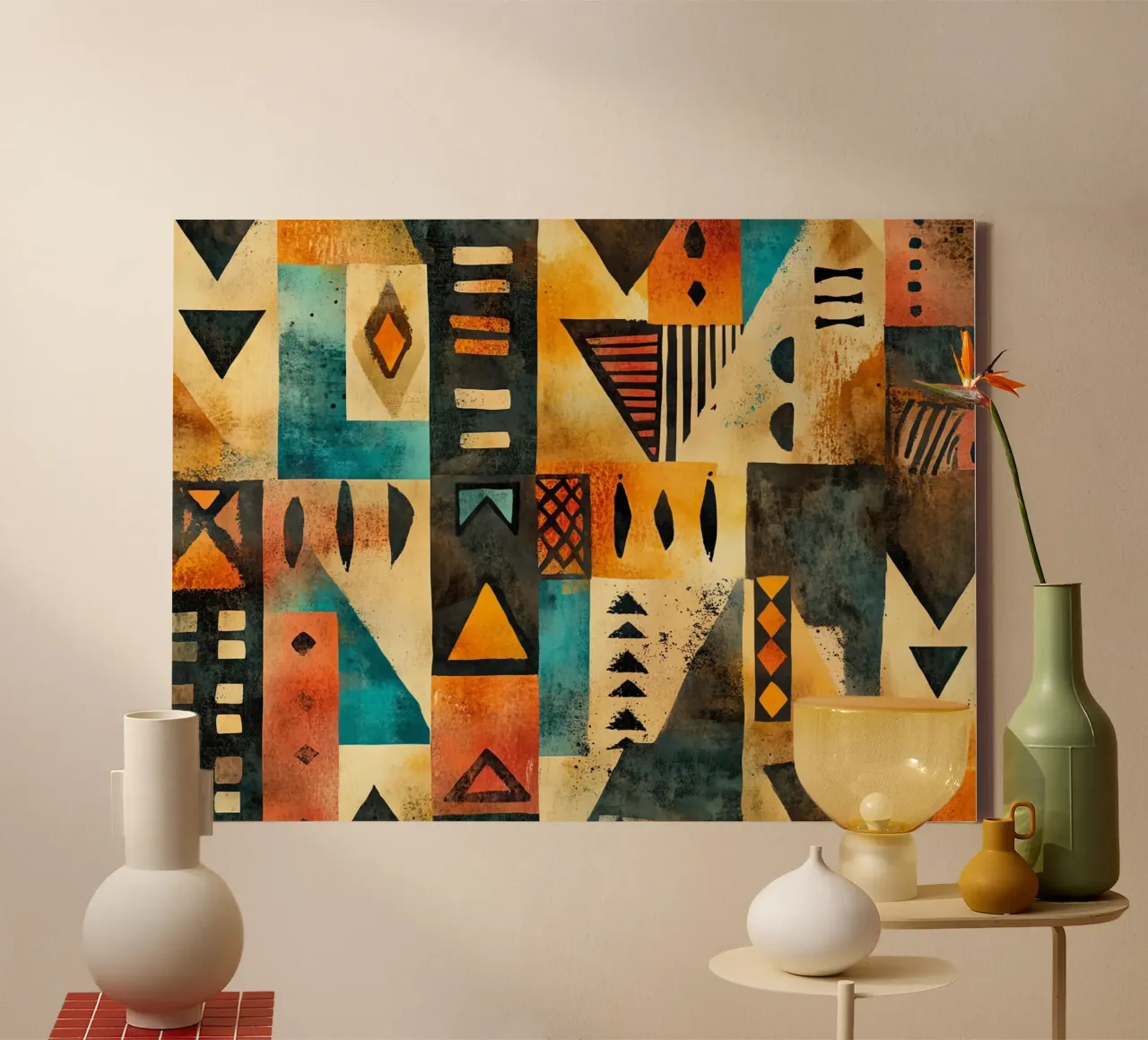 Echo's uit Afrika canvas met Baklijst van Théïa's Fantasia World