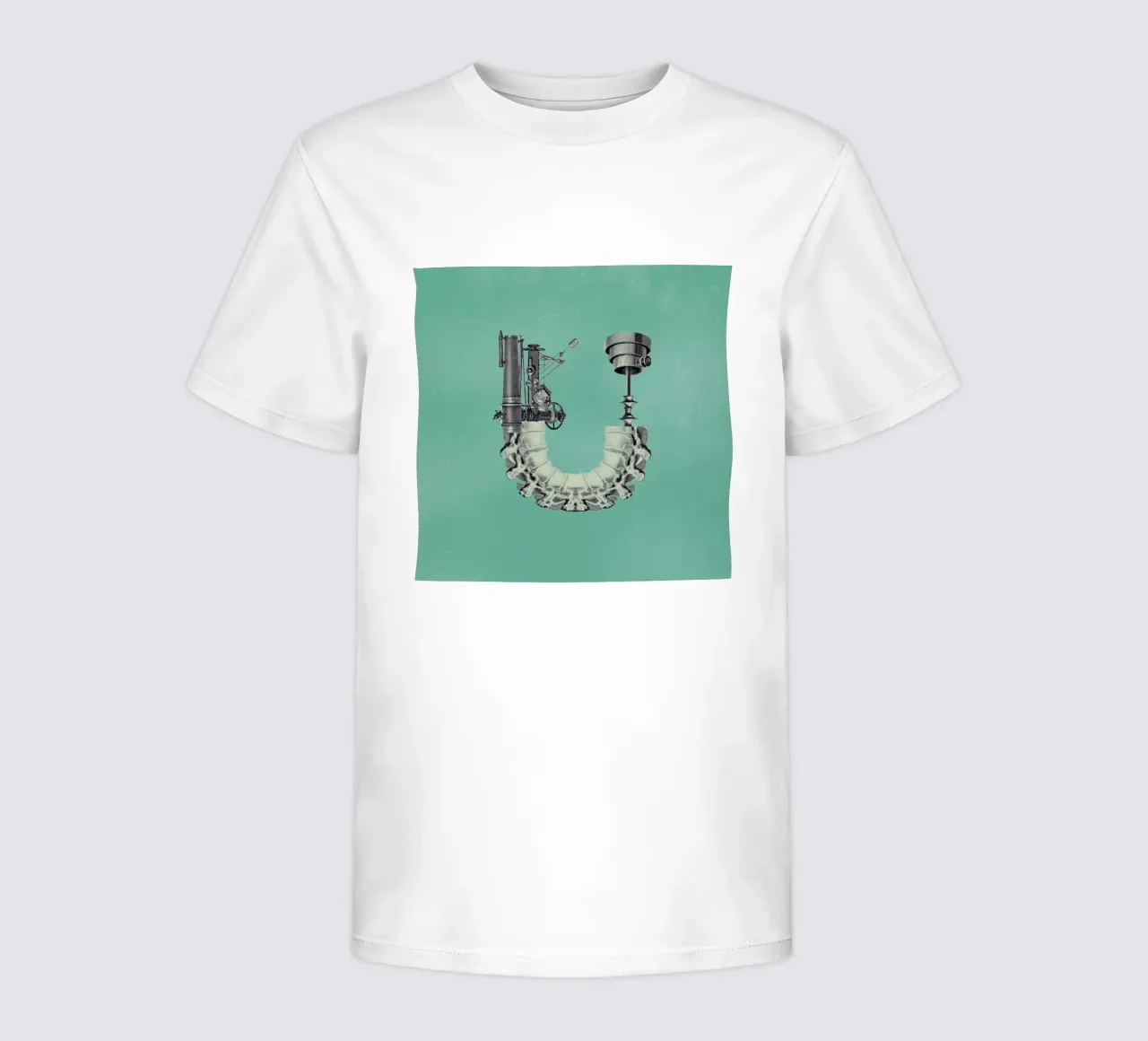 Steampunk Alphabet Letter U kids t-shirt by Birgit Palma