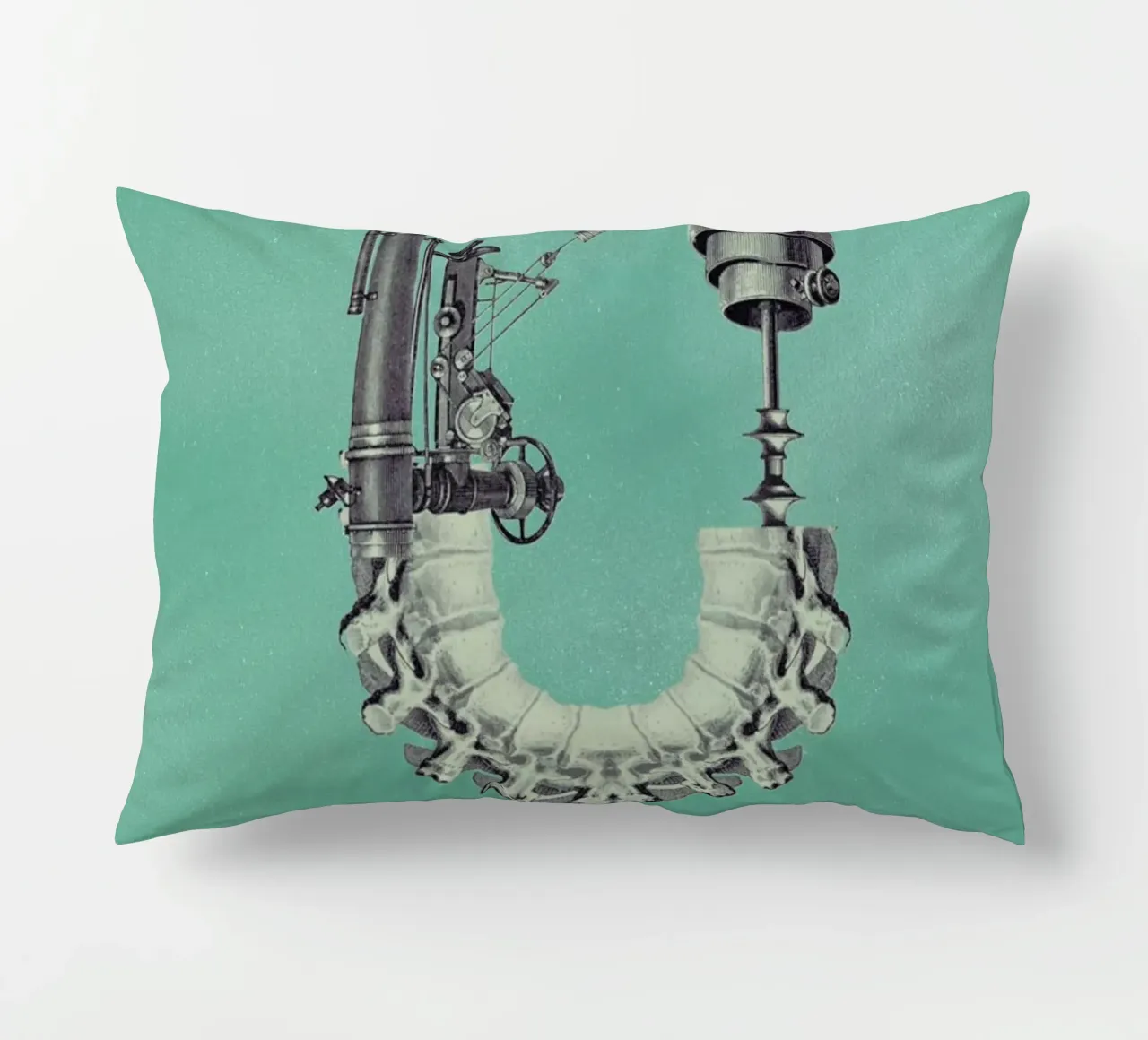 Steampunk Alphabet Letter U decorative cushion by Birgit Palma