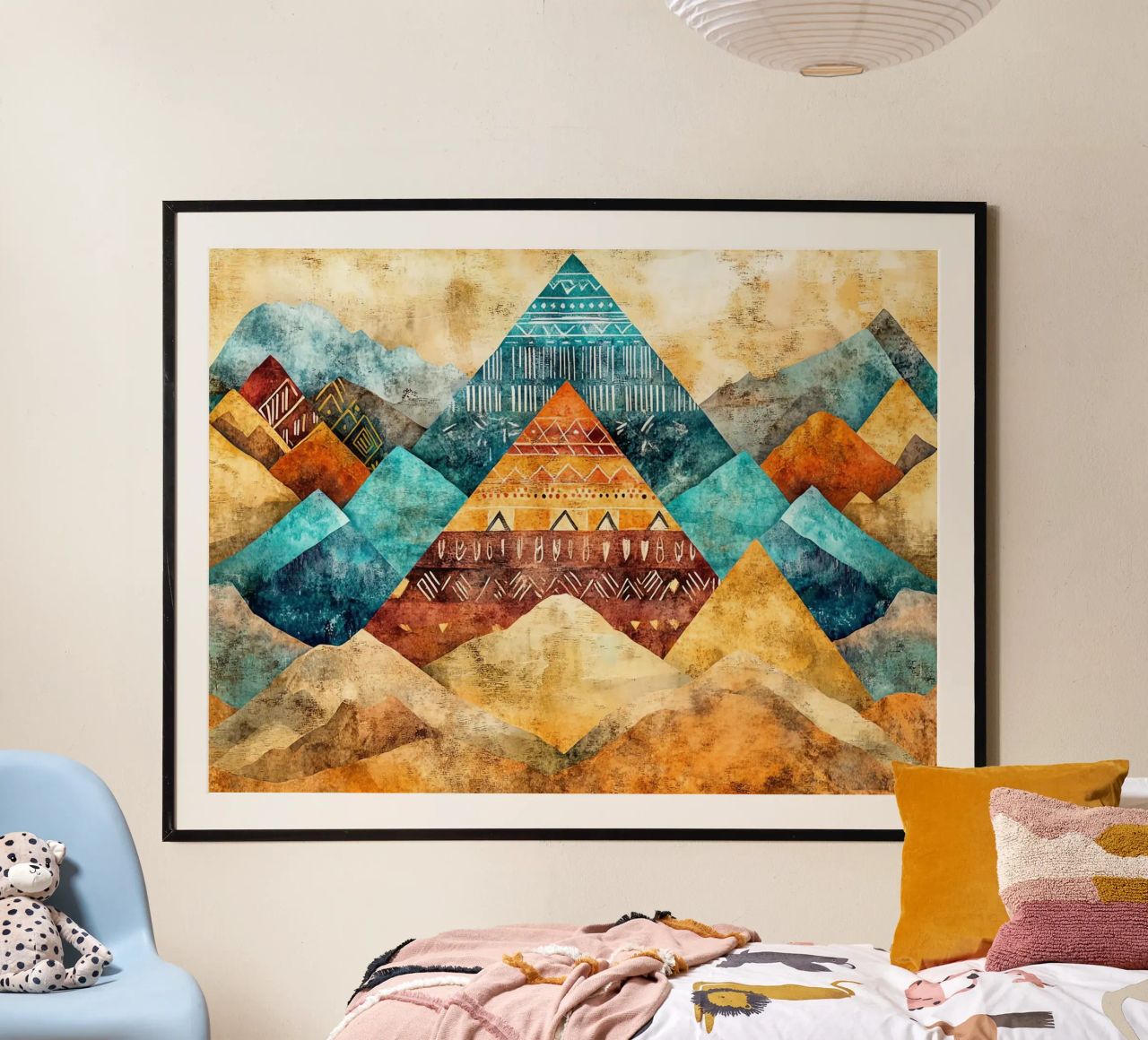 Ancestral Mountains poster by Théïa's Fantasia World