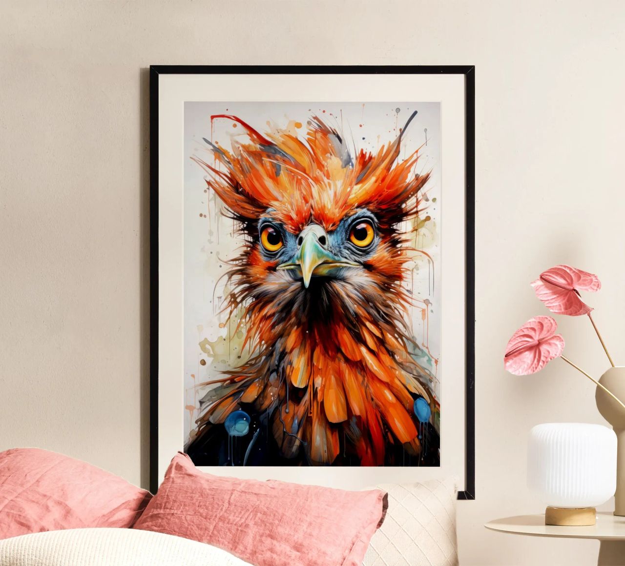Águila loca arte animal poster de Justyna Jaszke JBJart