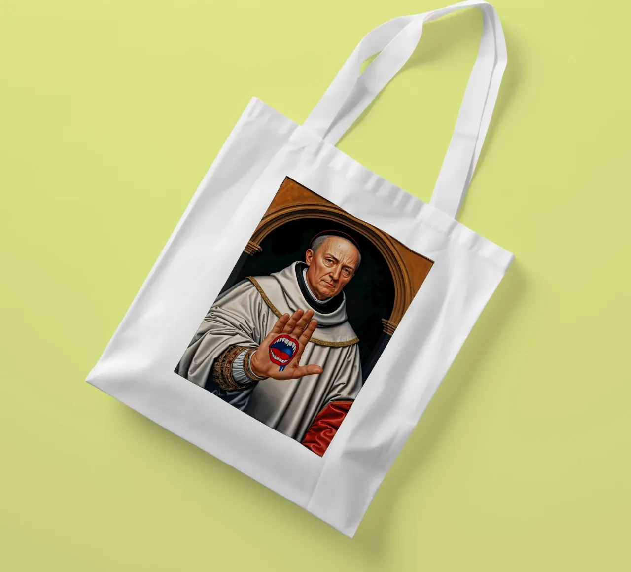 St. Antonius and the Power of the Cruz | Limited Drop borsa in juta da Renaissance Rebel
