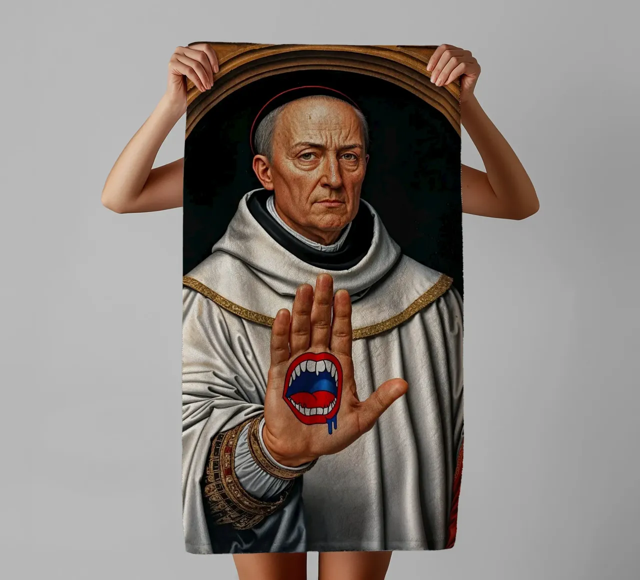 St. Antonius and the Power of the Cruz | Limited Drop asciugamano da bagno da Renaissance Rebel