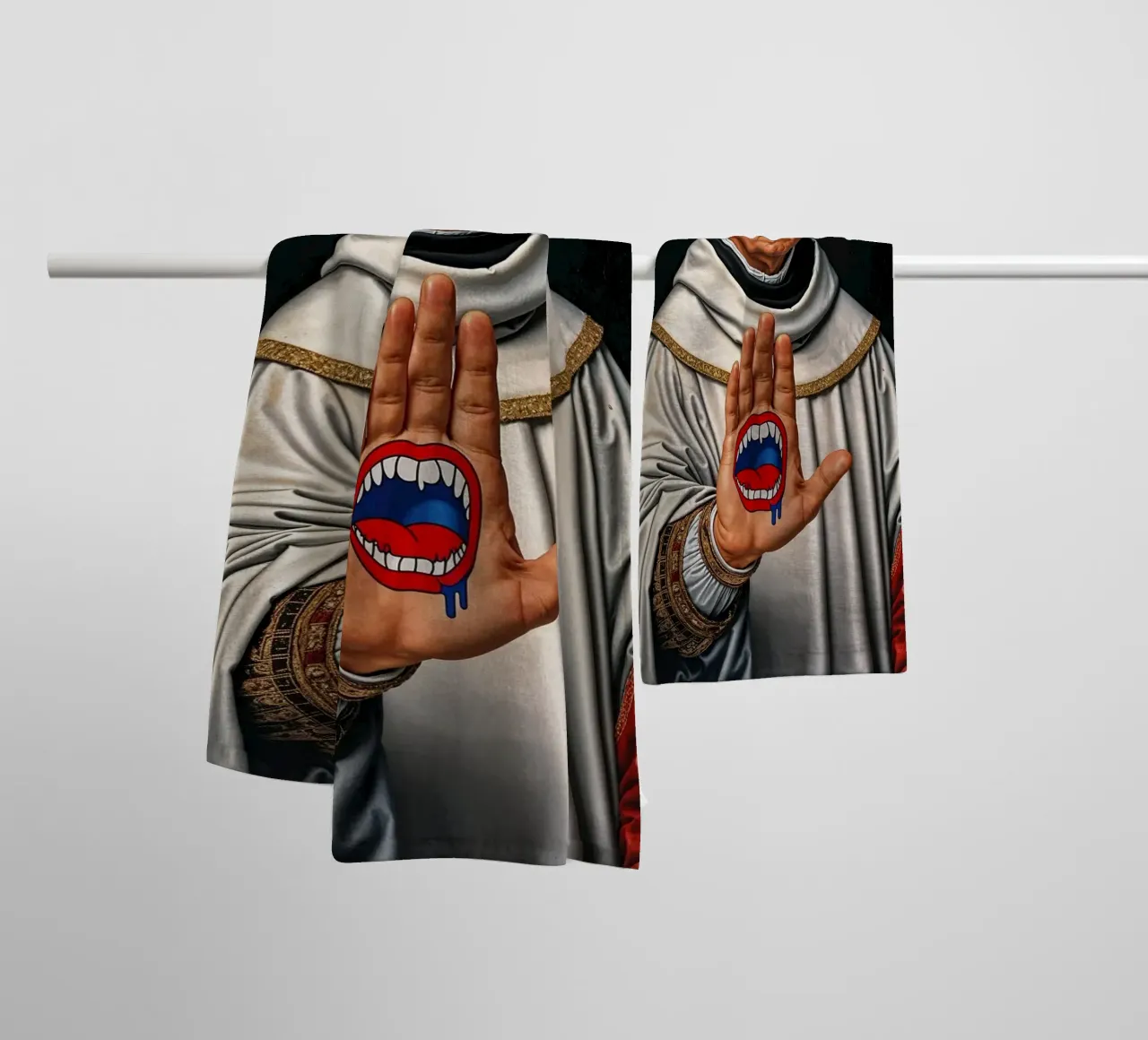 St. Antonius and the Power of the Cruz | Limited Drop asciugamano da bagno da Renaissance Rebel