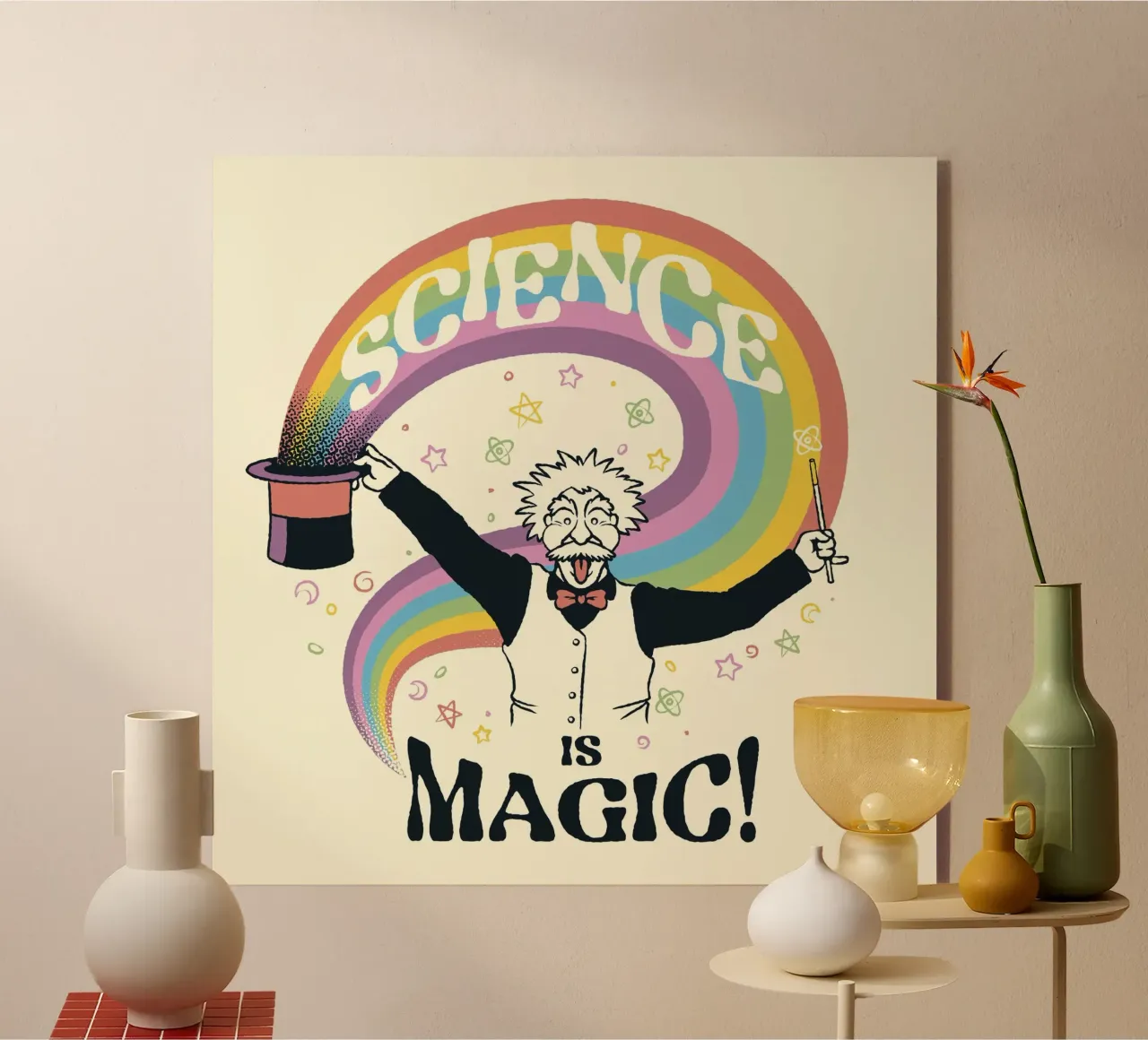Science is Magic plexiglass da Tobe Fonseca