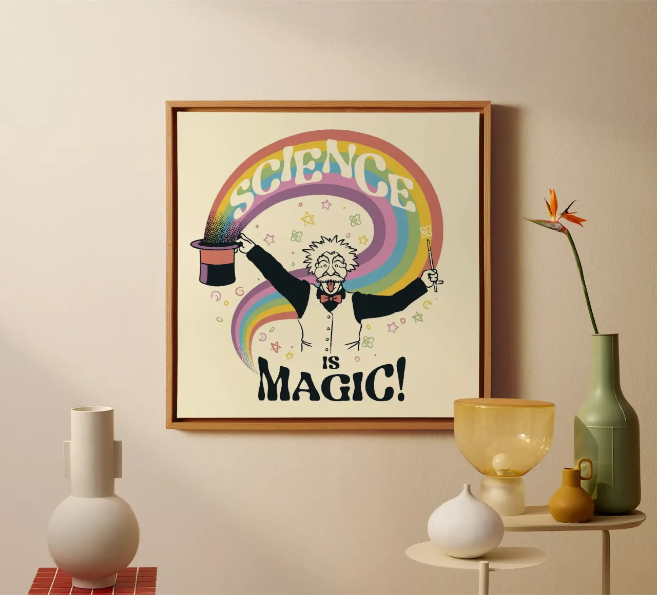 Science is Magic tela con Cornice a cassetta da Tobe Fonseca