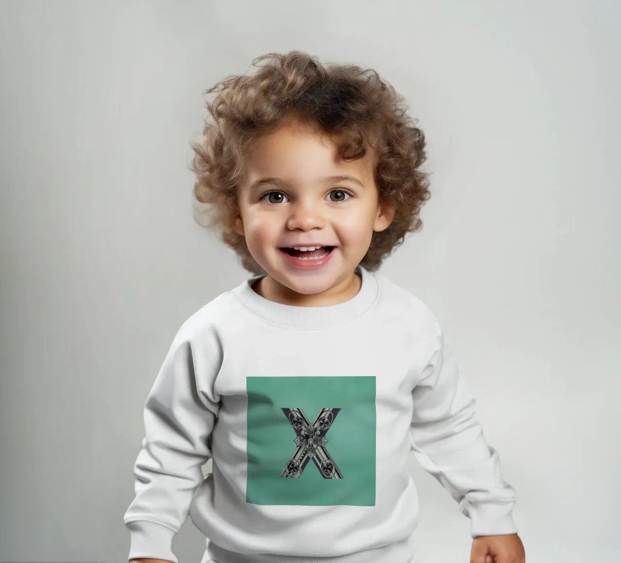 Steampunk Alphabet Letter X felpa neonato da Birgit Palma
