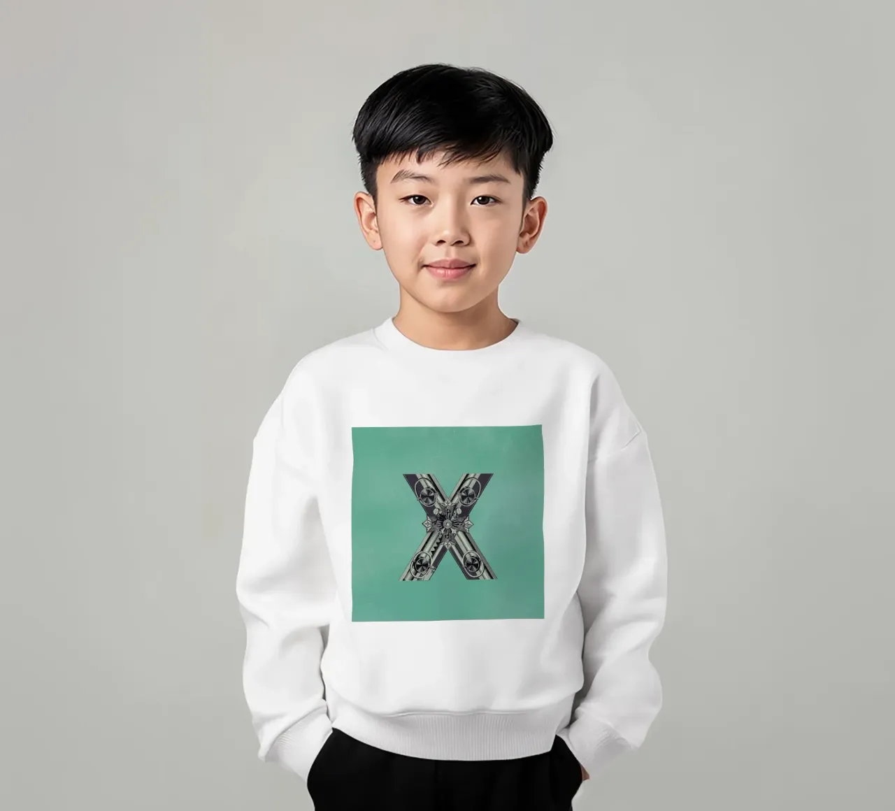 Steampunk Alphabet Letter X felpa bambino da Birgit Palma