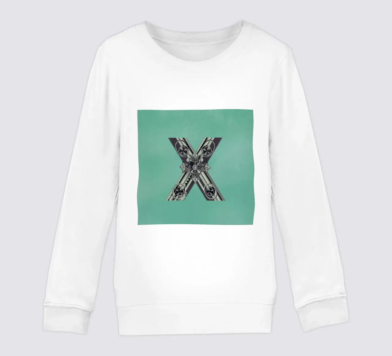 Steampunk Alphabet Letter X felpa bambino da Birgit Palma