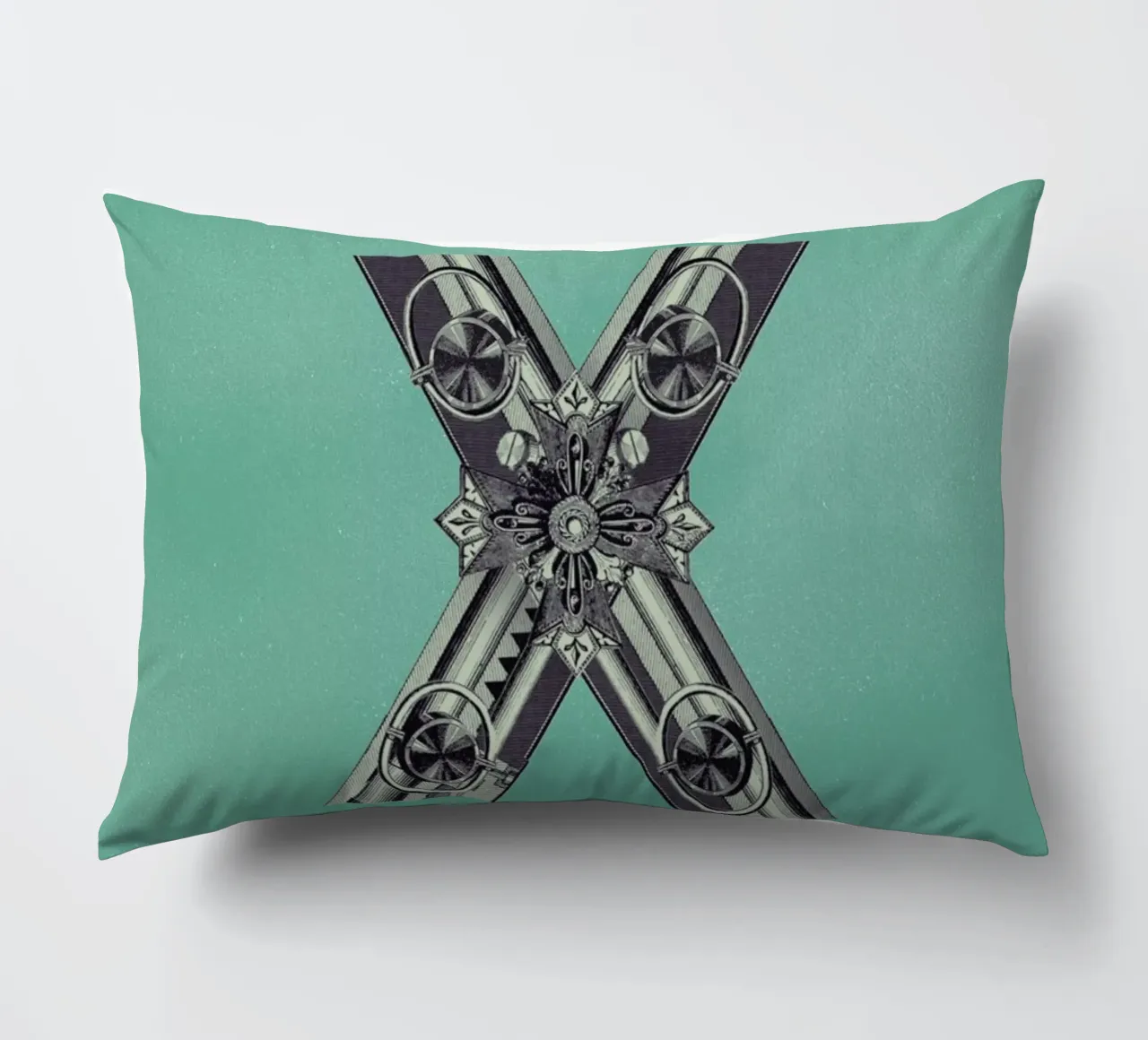 Steampunk Alphabet Letter X cuscino da Birgit Palma