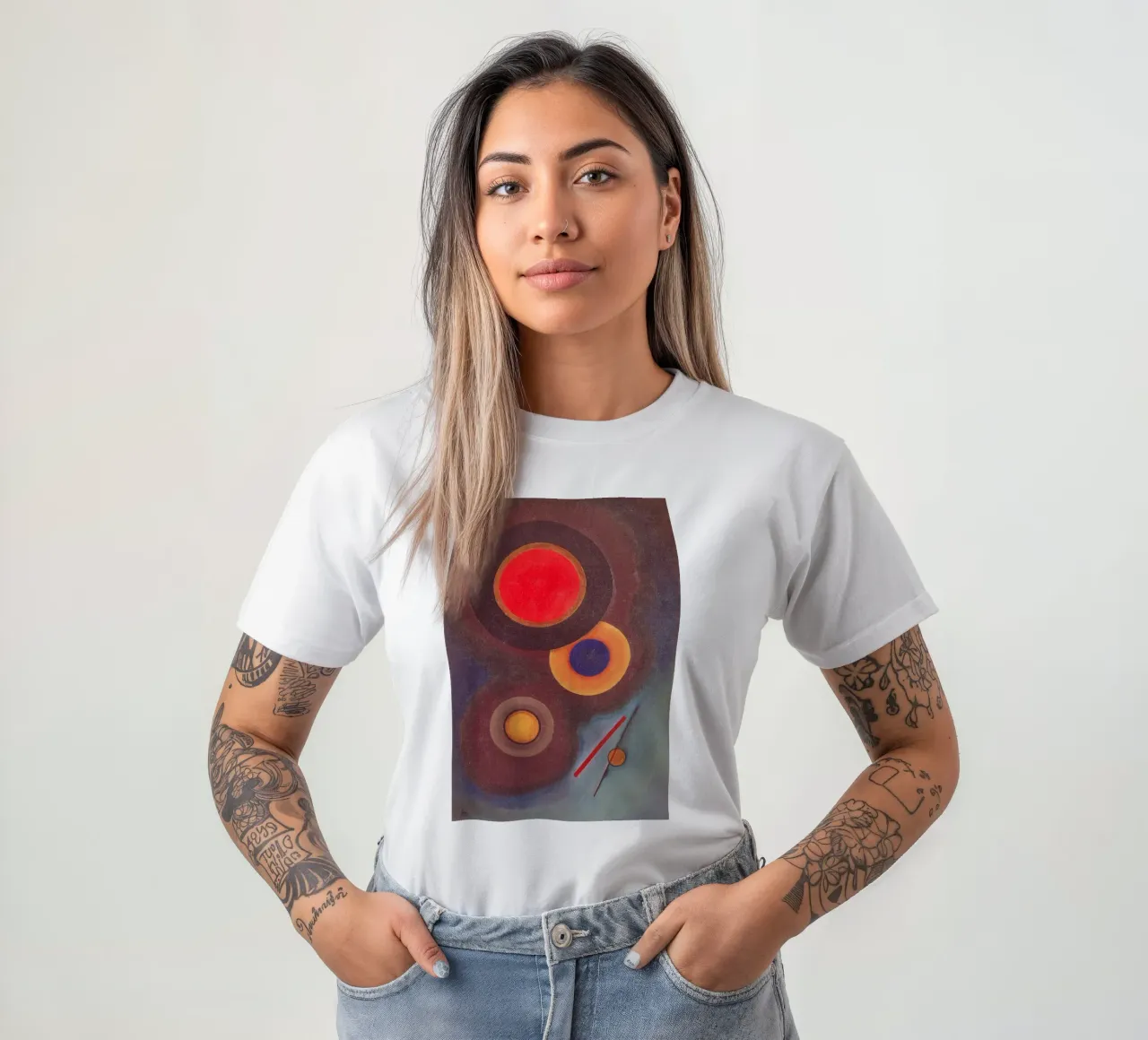 Kandinsky - Composizione con cerchi e linee t-shirt da ARTOTHEK