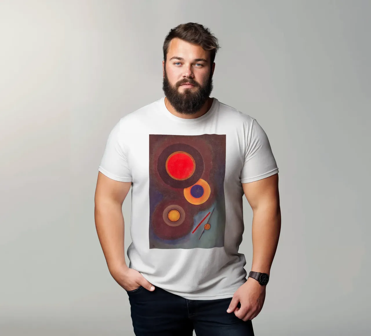 Kandinsky - Composizione con cerchi e linee t-shirt da ARTOTHEK