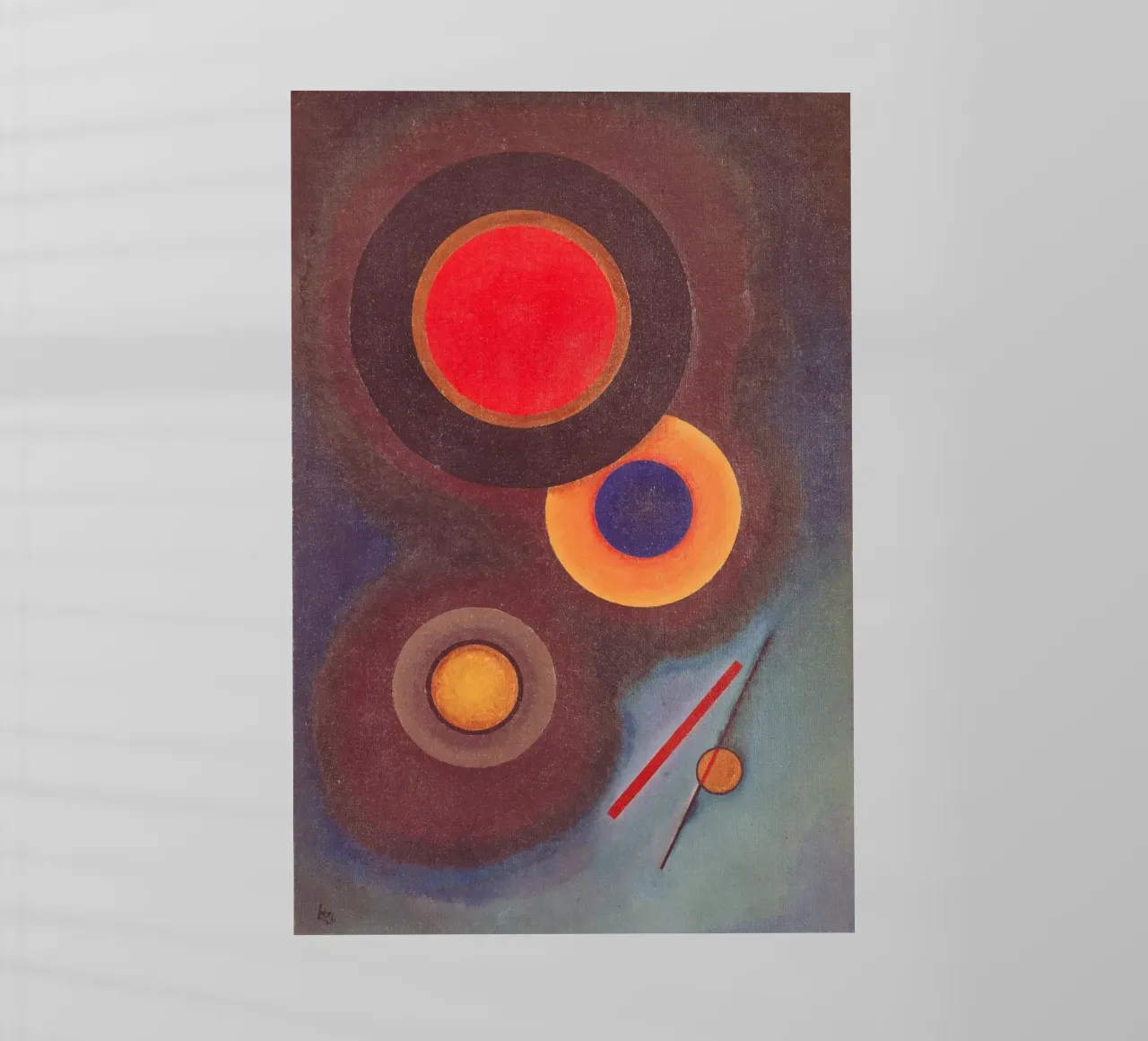 Kandinsky - Composizione con cerchi e linee pellicola backlit da ARTOTHEK